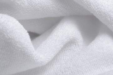 White towel macro fabric material soft bath blur background