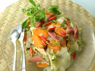 fresh bamboo shoots hot chilli seasoning