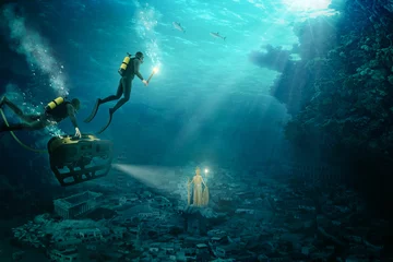 Türaufkleber Die Entdeckung von Atlantis © Sven Bachstroem
