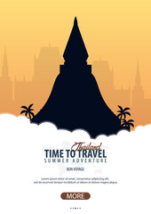 Thailand. Time to Travel banner. Vector illustration