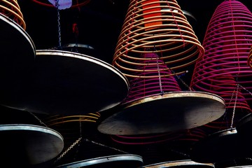 Spiral Incense sticks at Man Mo Temple 