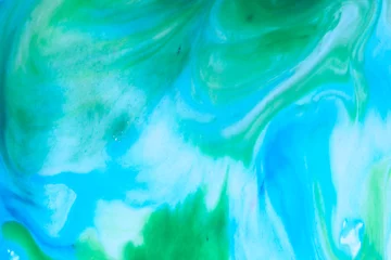 Photo sur Plexiglas Cristaux Fond peint abstrait coloré. Texture de mur coloré. Couleurs Bleu Et Vert.