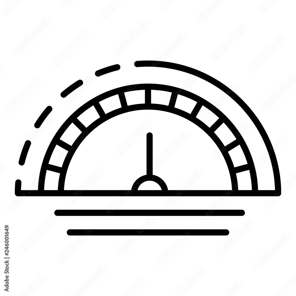 Poster speedometer icon. outline speedometer vector icon for web design isolated on white background