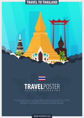 Thailand. Time to Travel banner. Vector illustration