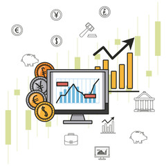 Fototapeta premium Business money and investments