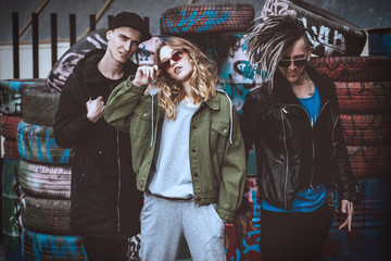 three young people
