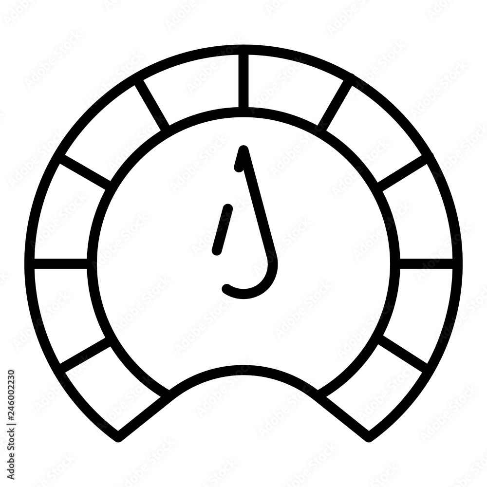 Poster medium tachometer icon. outline medium tachometer vector icon for web design isolated on white backg