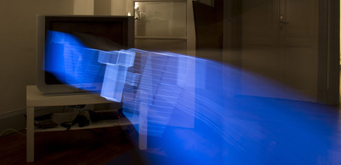 Lightpainting on television TV