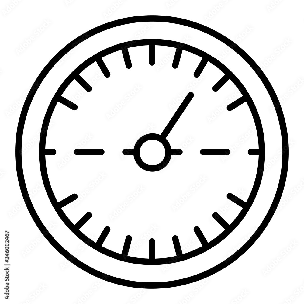 Poster double speedometer icon. outline double speedometer vector icon for web design isolated on white bac