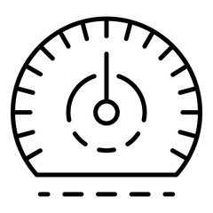 Auto speedometer icon. Outline auto speedometer vector icon for web design isolated on white background