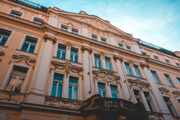 Front facade of an ornate historic building