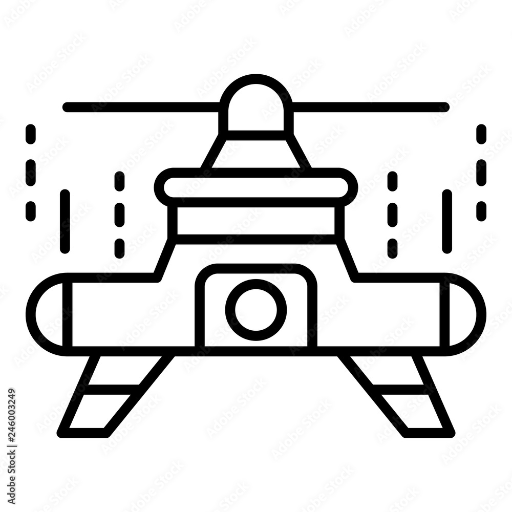 Poster one propeller drone icon. outline one propeller drone vector icon for web design isolated on white b