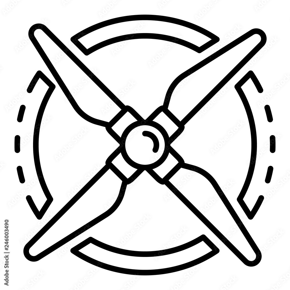 Aufkleber propeller rotation icon. outline propeller rotation vector icon for web design isolated on white bac