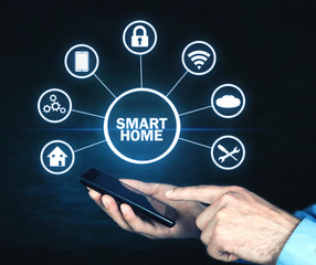 Internet of things. Smart home automation concept