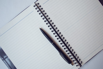 notebook and pen