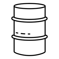 Oil metal barrel icon. Outline oil metal barrel vector icon for web design isolated on white background