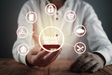 Internet of things. Smart home automation concept