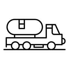 Petrol truck icon. Outline petrol truck vector icon for web design isolated on white background