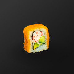 Close up Sushi photo on dark background