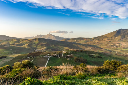 Rural scene in the province of Trapani in Sicily