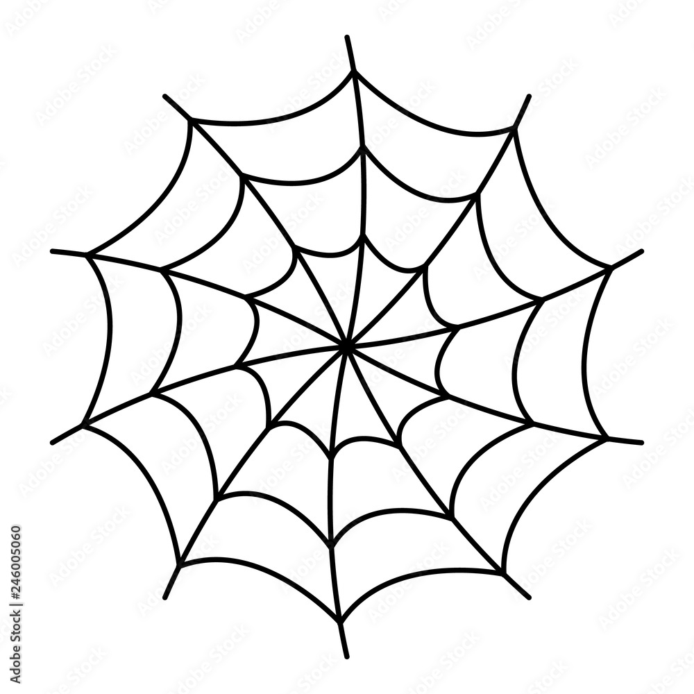 Poster spiral spider web icon. outline spiral spider web vector icon for web design isolated on white backg