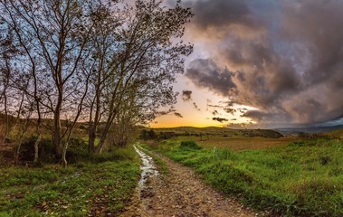 tramonto dopo il temporale