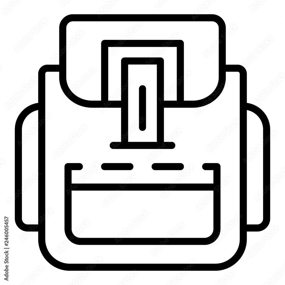 Poster modern backpack icon. outline modern backpack vector icon for web design isolated on white backgroun