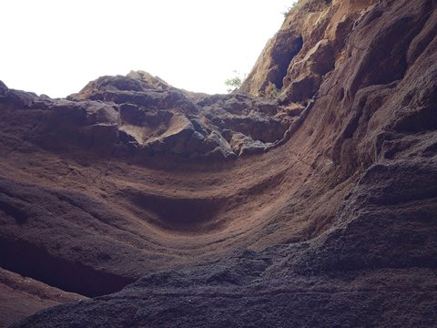 Canyon cave discovering