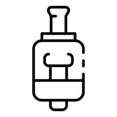 Transparent mouthpiece icon. Outline transparent mouthpiece vector icon for web design isolated on white background