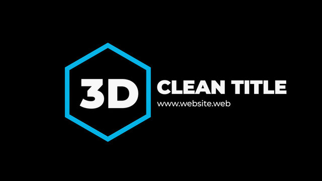 3D Hexagon Title