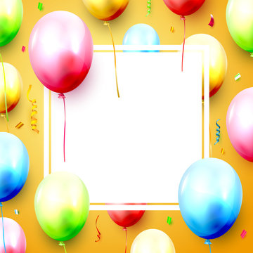 Birthday balloons template