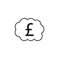 bubble, pound icon. Element of finance illustration. Signs and symbols icon can be used for web, logo, mobile app, UI, UX