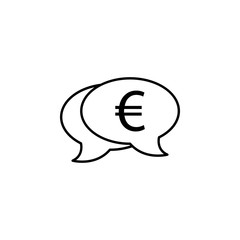 bubble, speech, euro icon. Element of finance illustration. Signs and symbols icon can be used for web, logo, mobile app, UI, UX