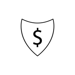 shield, dollar icon. Element of finance illustration. Signs and symbols icon can be used for web, logo, mobile app, UI, UX
