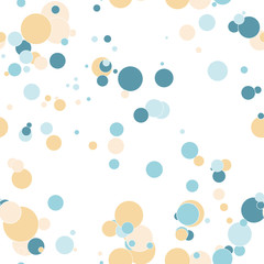 Seamless abstract background with dots, circles. Messy infinity dotted geometric pattern. Vector illustration.    