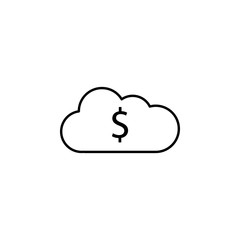 cloud, dollar icon. Element of finance illustration. Signs and symbols icon can be used for web, logo, mobile app, UI, UX