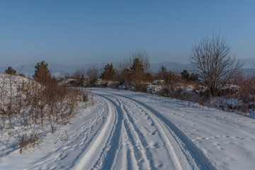 Path near gypsy village in Spis part of east Slovakia