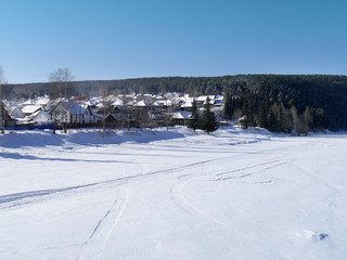 Fototapeta na wymiar Ivdel in winter