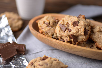 homemade cookies with chocolate