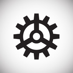 Obraz premium Gear icon on white background for graphic and web design, Modern simple vector sign. Internet concept. Trendy symbol for website design web button or mobile app