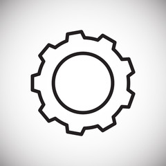 Gear icon on white background for graphic and web design, Modern simple vector sign. Internet concept. Trendy symbol for website design web button or mobile app
