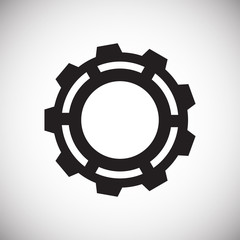 Gear icon on white background for graphic and web design, Modern simple vector sign. Internet concept. Trendy symbol for website design web button or mobile app