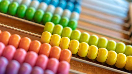 Colorful Abacus For Learning Basic Mathematics Calculator