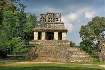 Temples of the Cross group in Palenque, Mexico
