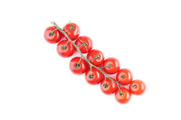 Cherry tomatoes isolated on white background