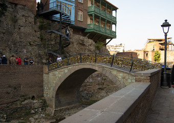 Fototapeta na wymiar Tbilisi Georgia view of the sulfur baths.