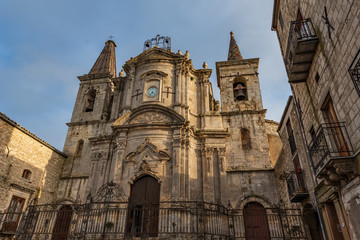 Facciata della chiesa di Santa Maria di Loreto nel borgo di Petralia Soprana, provincia di Palermo...