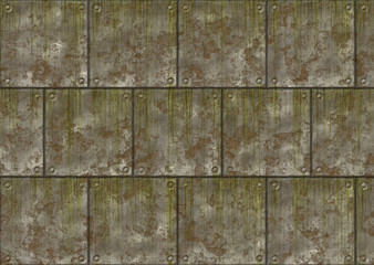 metal dirty panels wall background