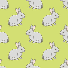 Rabbit Seamless Pattern