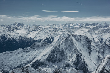 Bergpanorama Alpen Schnee Zugspitze